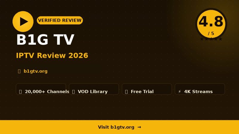 B1G TV Review 2026 – Is It Worth It?