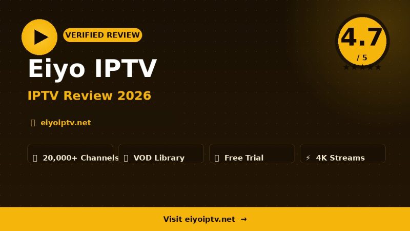 Eiyo IPTV Review 2026 – Is It Worth It?