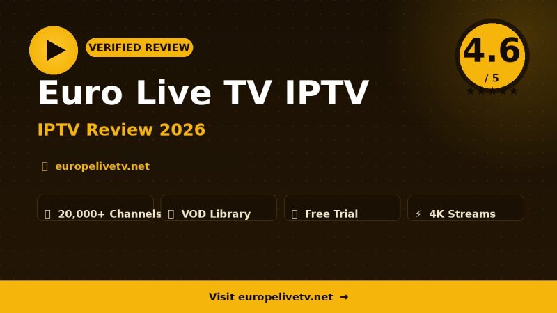 Euro Live TV IPTV Review 2026 – Is It Worth It?