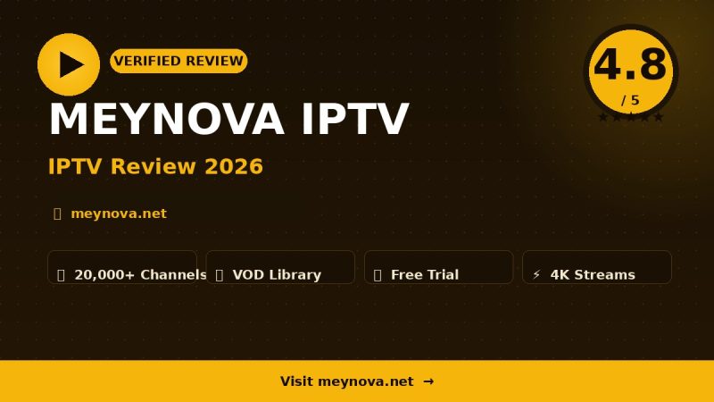 MEYNOVA IPTV Review 2026 – Is It Worth It?