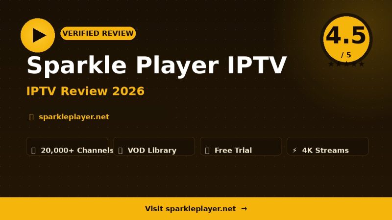 Sparkle Player IPTV Review 2026 – Is It Worth It?