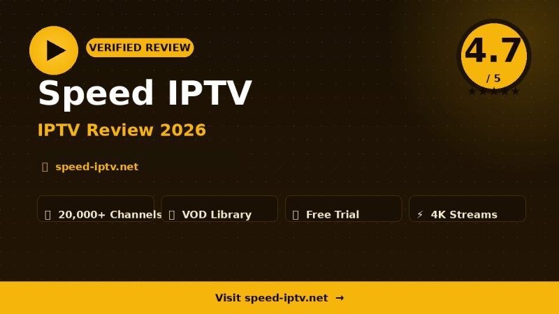 Speed IPTV Review 2026 – Is It Worth It?