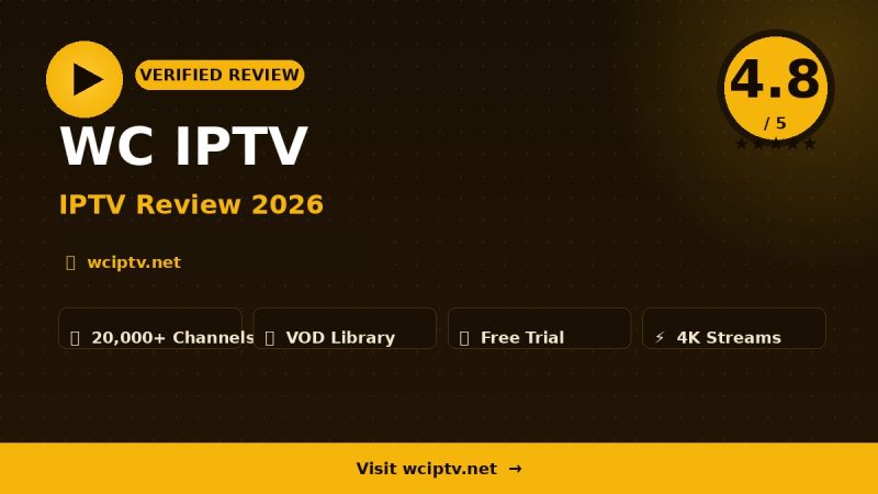 WC IPTV Review 2026 – Is It Worth It?